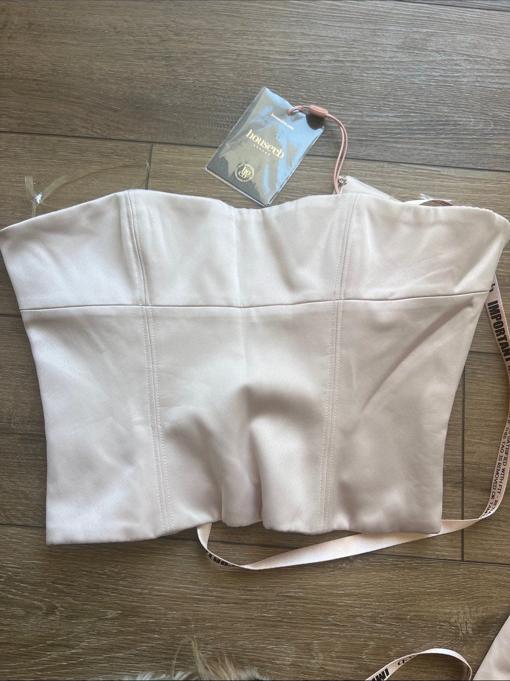House of CB Satin Corset Blush Pink
